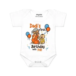 arvesa Dadi First Birthday With Me Printed Romper-picture-11
