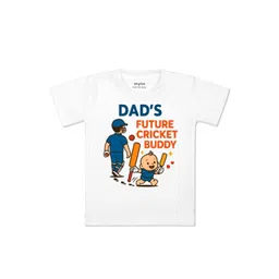 arvesa Dad's Future Cricket Buddy Printed Kids Tshirt-picture-45