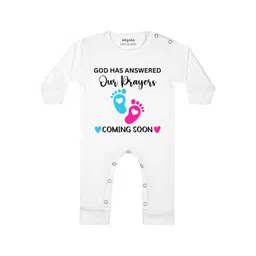 Arvesa God Has Answered Our Prayer Coming Soon Printed Bodysuit-picture-13