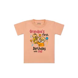 arvesa Grandpa First Birthday With Me Printed Kids Tshirt-picture-36