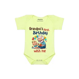 Arvesa Grandpa's First Firthday With Me Printed Bodusuit-picture-57