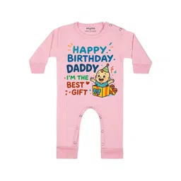 Arvesa Happy Birthday Daddy I'm The Best Gift Printed Bodysuit-picture-39