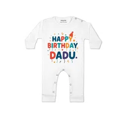 arvesa Happy Birthday Dadu Printed Baby Rompers-picture-16