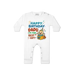 arvesa Happy Birthday Dadu Printed Baby Rompers-picture-14