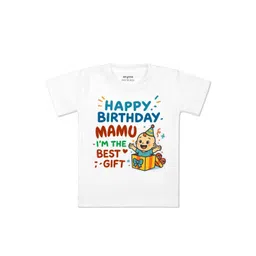 arvesa Happy Birthday Mamu Printed Kids Tshirt-picture-33
