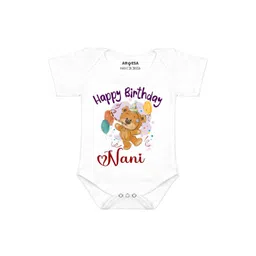 Arvesa Happy Birthday Nani Printed Bodusuit-picture-29