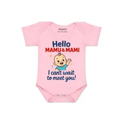 arvesa Hello Mamu I can't Wait To Meet You Printed Romper-picture-15