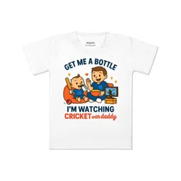arvesa I'm Watching Cricket With Daddy Printed Kids Tshirt-picture-31