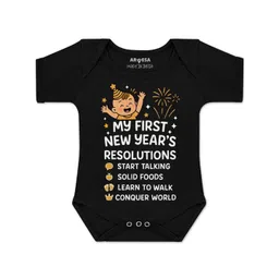 Arvesa Infants My First New Year Printed Pure Cotton Bodysuit-picture-32