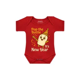 Arvesa Infants My First New Year Printed Pure Cotton Bodysuit-picture-33