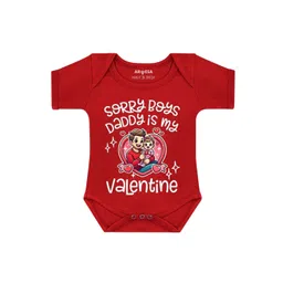 Arvesa Infants Sorry Boys Daddy My Valentine Printed Bodysuit-picture-55