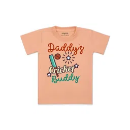 Arvesa Kids Typography Printed V-Neck Applique T-shirt-picture-16