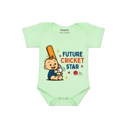 Arvesa Kids-Unisex Green Cotton Rompers-picture-25