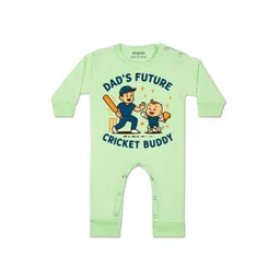 Arvesa Kids-Unisex Green Cotton Rompers-picture-28