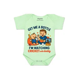 Arvesa Kids-Unisex Green Cotton Rompers-picture-17