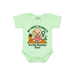 Arvesa Kids-Unisex Green Cotton Rompers-picture-55