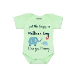 Arvesa Kids-Unisex Green Cotton Rompers-picture-41