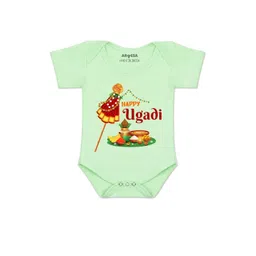 Arvesa Kids-Unisex Green Cotton Rompers-picture-47