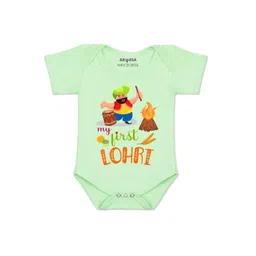 Arvesa Kids-Unisex Green Cotton Rompers-picture-43