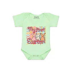 Arvesa Kids-Unisex Green Cotton Rompers-picture-17