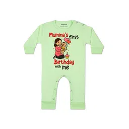Arvesa Kids-Unisex Green Cotton Rompers-picture-18