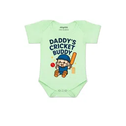 Arvesa Kids-Unisex Green Cotton Rompers-picture-20