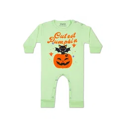 Arvesa Kids-Unisex Green Cotton Rompers-picture-12