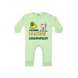 Arvesa Kids-Unisex Green Cotton Rompers-picture-37
