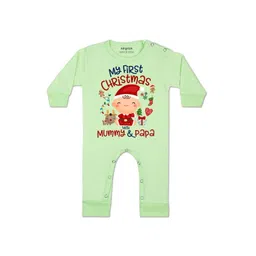 Arvesa Kids-Unisex Green Cotton Rompers-picture-43