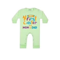 Arvesa Kids-Unisex Green Cotton Rompers-picture-29