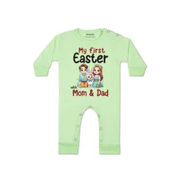 Arvesa Kids-Unisex Green Cotton Rompers-picture-34