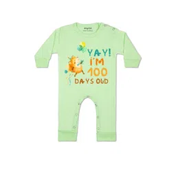 Arvesa Kids-Unisex Green Cotton Rompers-picture-10