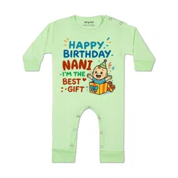 Arvesa Kids-Unisex Green Cotton Rompers-picture-41