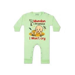 Arvesa Kids-Unisex Green Cotton Rompers-picture-33