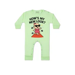 Arvesa Kids-Unisex Green Cotton Rompers-picture-32