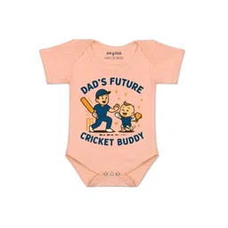 Arvesa Kids-Unisex Peach Cotton Rompers-picture-48