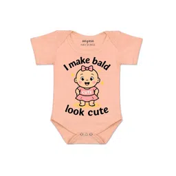 Arvesa Kids-Unisex Peach Cotton Rompers-picture-24