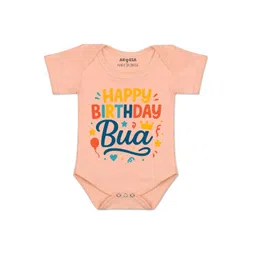 Arvesa Kids-Unisex Peach Cotton Rompers-picture-29