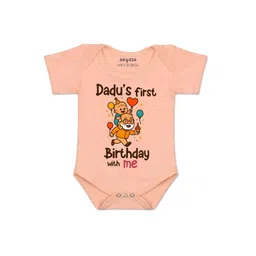 Arvesa Kids-Unisex Peach Cotton Rompers-picture-28