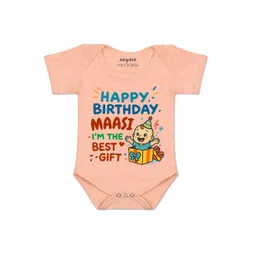 Arvesa Kids-Unisex Peach Cotton Rompers-picture-31