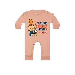 Arvesa Kids-Unisex Peach Cotton Rompers-picture-37