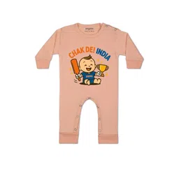 Arvesa Kids-Unisex Peach Cotton Rompers-picture-34