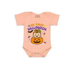Arvesa Kids-Unisex Peach Cotton Rompers-picture-17