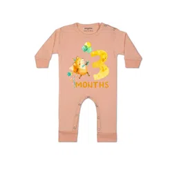 Arvesa Kids-Unisex Peach Cotton Rompers-picture-13