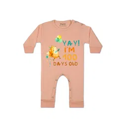 Arvesa Kids-Unisex Peach Cotton Rompers-picture-26