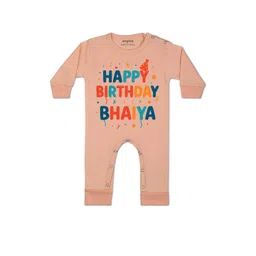 Arvesa Kids-Unisex Peach Cotton Rompers-picture-39