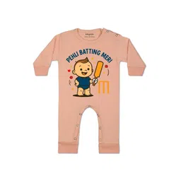 Arvesa Kids-Unisex Peach Cotton Rompers-picture-36