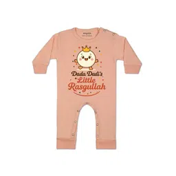 Arvesa Kids-Unisex Peach Cotton Rompers-picture-41