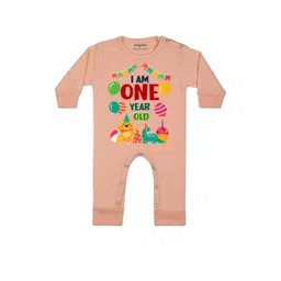 Arvesa Kids-Unisex Peach Cotton Rompers-picture-25
