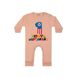 Arvesa Kids-Unisex Peach Cotton Rompers image 1